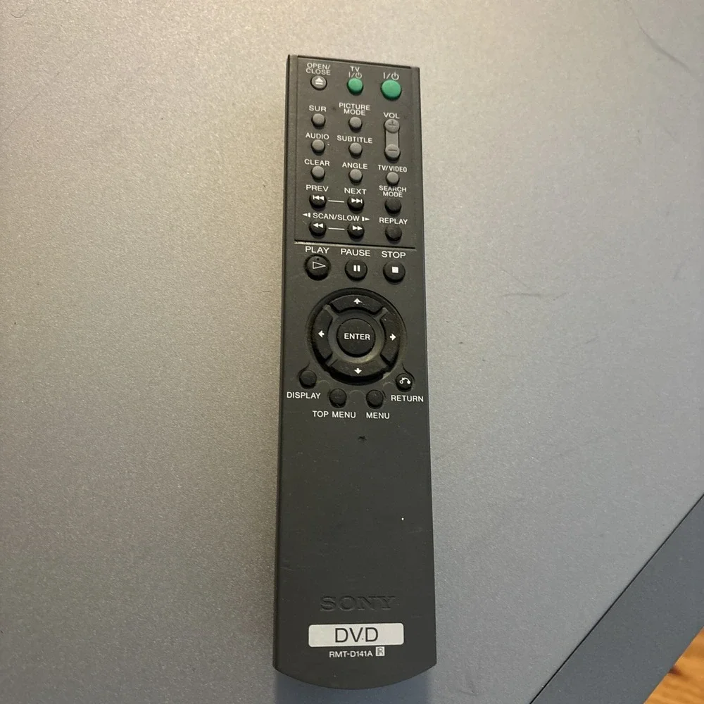 Sony DVD Remote Control RMT-D141A Black Excellent OEM Replacement Controller